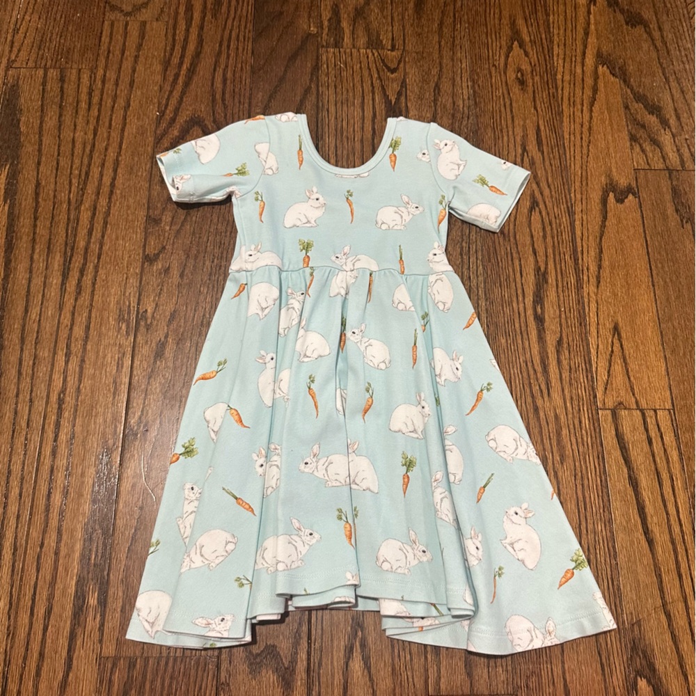 Nola Tawk blue easter bunny print dress- Size 4
